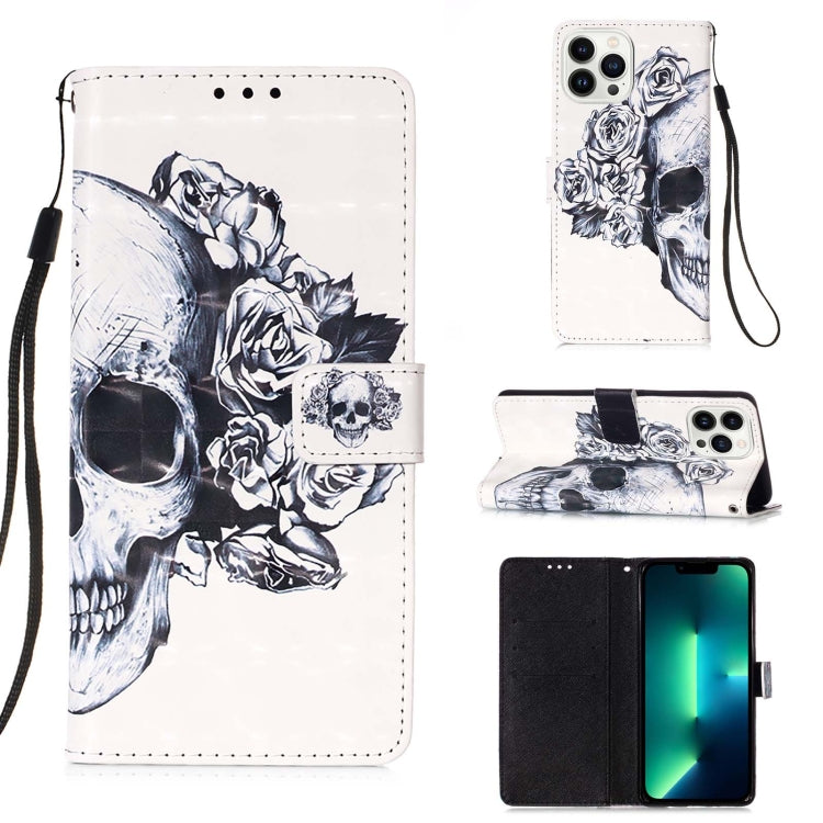 3D Painting Horizontal Flip Leather Phone Case, For iPhone 16 Pro, For iPhone 16 P...