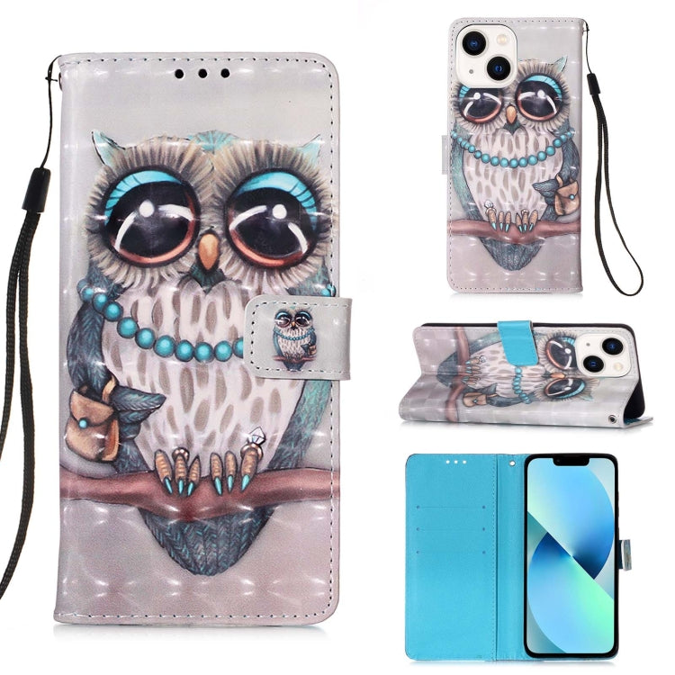 3D Painting Horizontal Flip Leather Phone Case, For iPhone 16 Pro, For iPhone 16 P...