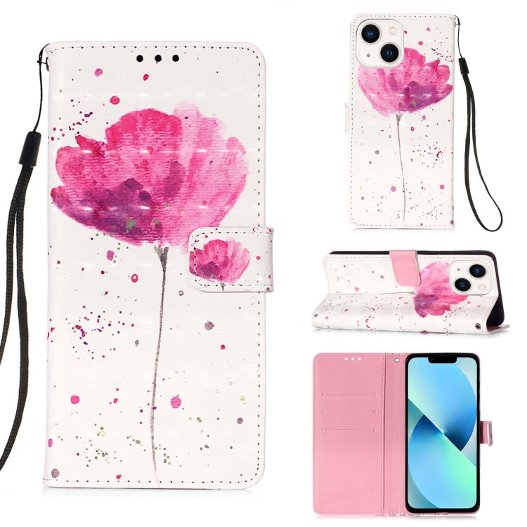 3D Painting Horizontal Flip Leather Phone Case, For iPhone 16 Pro, For iPhone 16 P...