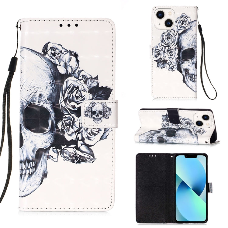 3D Painting Horizontal Flip Leather Phone Case, For iPhone 16 Pro, For iPhone 16 P...