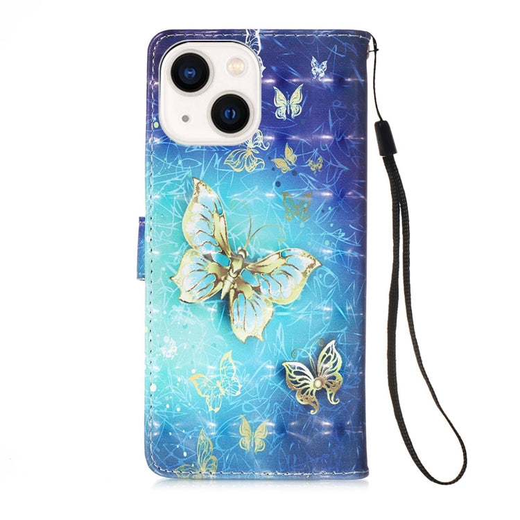 3D Painting Horizontal Flip Leather Phone Case, For iPhone 15���������������������...