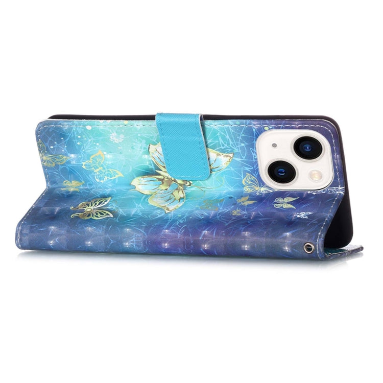 3D Painting Horizontal Flip Leather Phone Case, For iPhone 15���������������������...