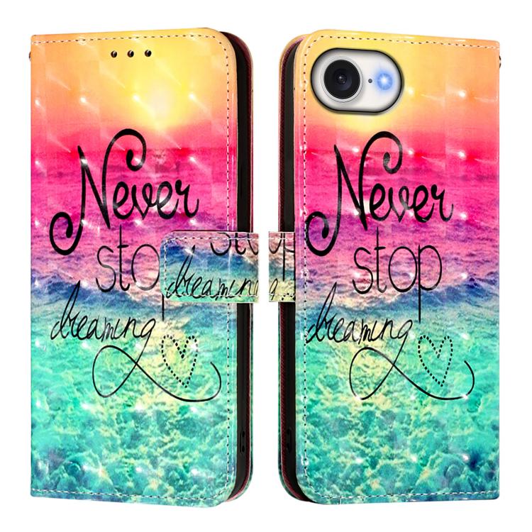 3D Painting Horizontal Flip Leather Phone Case, For iPhone 17 Pro Max�������������...