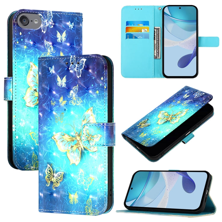 3D Painting Horizontal Flip Leather Phone Case, For iPhone 15���������������������...