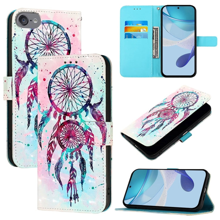 3D Painting Horizontal Flip Leather Phone Case, For iPhone 15���������������������...