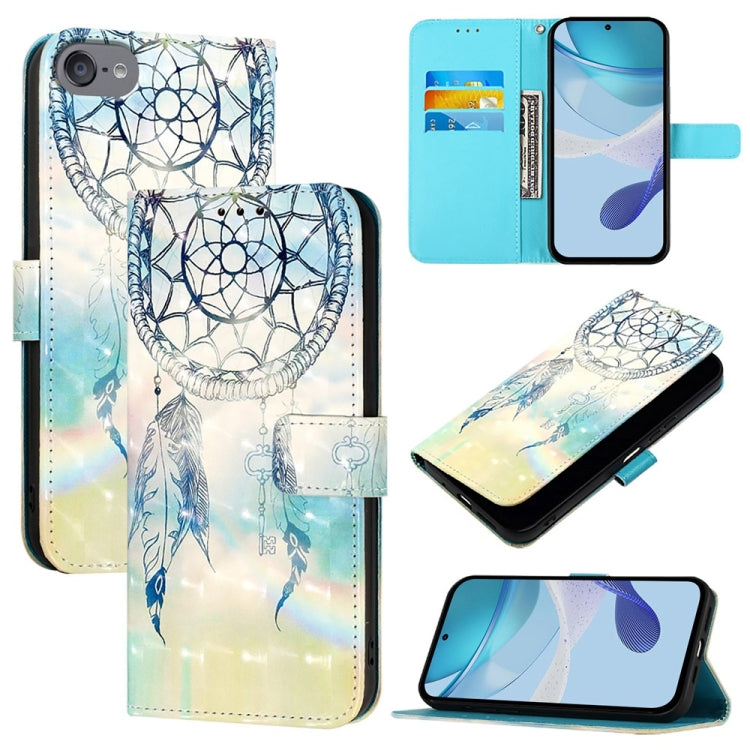 3D Painting Horizontal Flip Leather Phone Case, For iPhone 15���������������������...