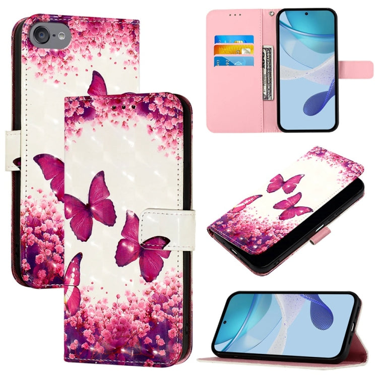 3D Painting Horizontal Flip Leather Phone Case, For iPhone 15���������������������...