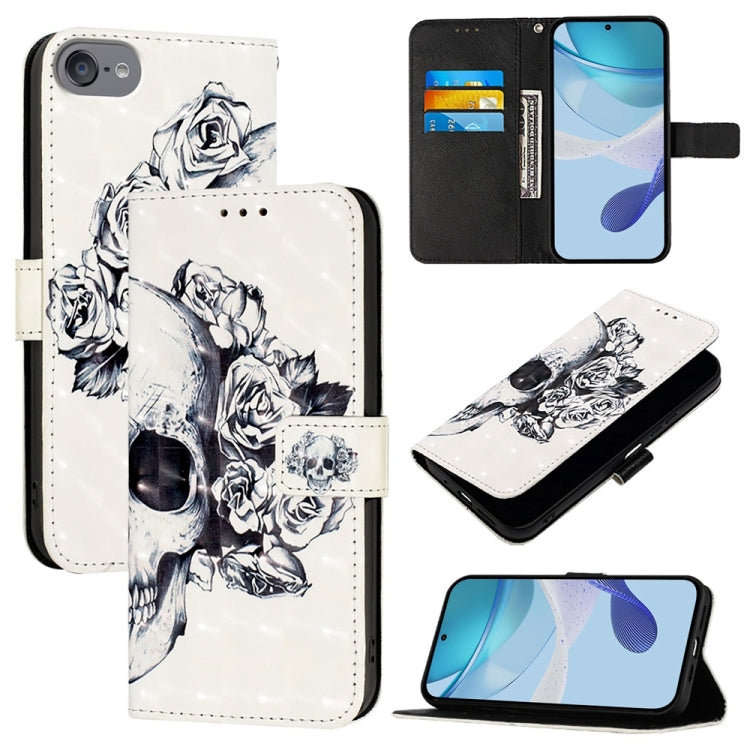 3D Painting Horizontal Flip Leather Phone Case, For iPhone 15���������������������...
