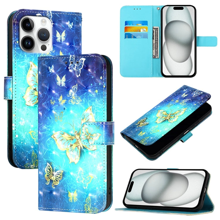 3D Painting Horizontal Flip Leather Phone Case, For iPhone 17 Pro Max�������������...