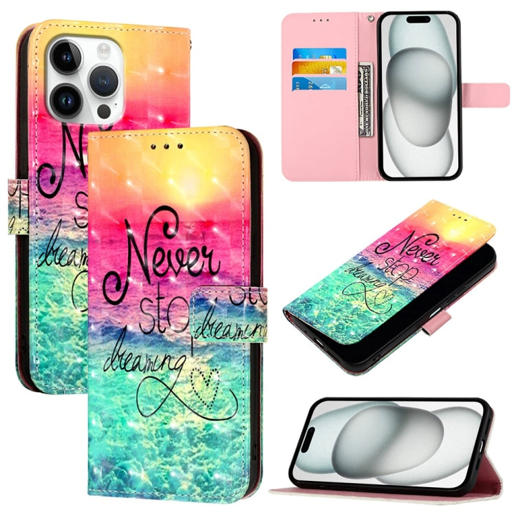 3D Painting Horizontal Flip Leather Phone Case, For iPhone 17 Pro Max�������������...