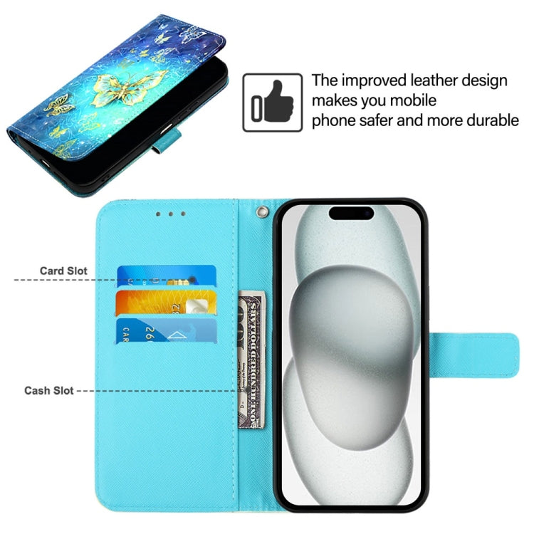 3D Painting Horizontal Flip Leather Phone Case, For iPhone 16 Pro, For iPhone 16 P...