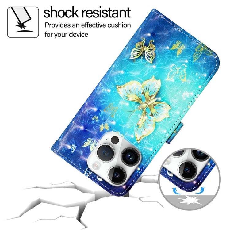 3D Painting Horizontal Flip Leather Phone Case, For iPhone 16 Pro, For iPhone 16 P...