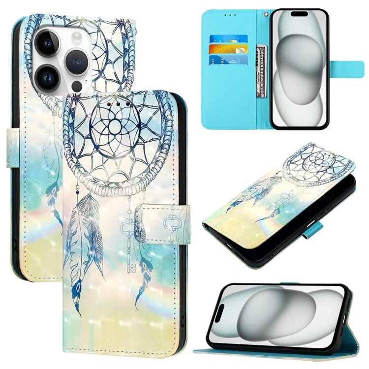 3D Painting Horizontal Flip Leather Phone Case, For iPhone 16 Pro, For iPhone 16 P...