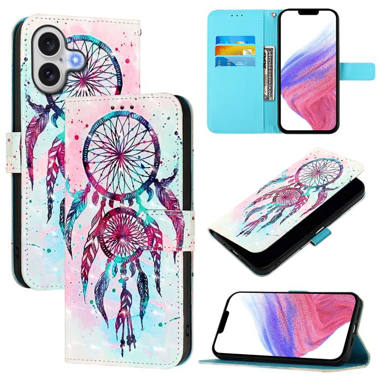 3D Painting Horizontal Flip Leather Phone Case, For iPhone 17 Pro Max�������������...
