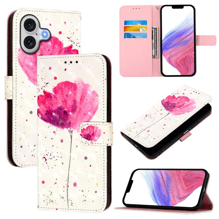 3D Painting Horizontal Flip Leather Phone Case, For iPhone 17 Pro Max�������������...