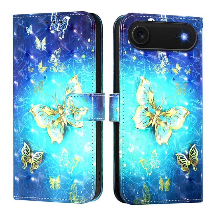 3D Painting Horizontal Flip Leather Phone Case, For iPhone 17 Pro Max�������������...