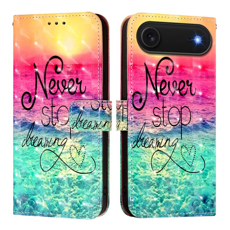 3D Painting Horizontal Flip Leather Phone Case, For iPhone 17 Pro Max�������������...