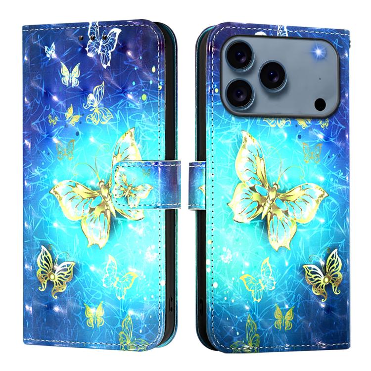 3D Painting Horizontal Flip Leather Phone Case, For iPhone 17 Pro Max�������������...