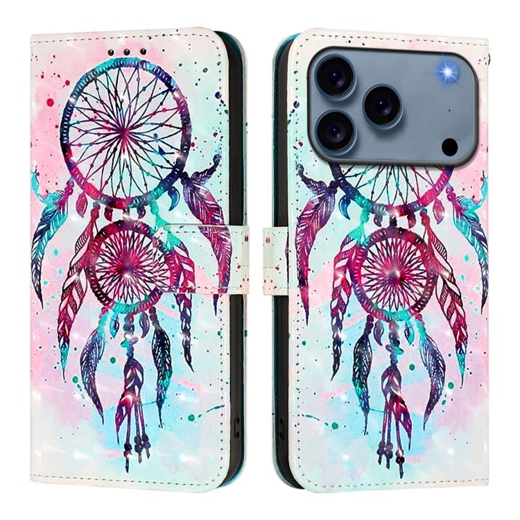 3D Painting Horizontal Flip Leather Phone Case, For iPhone 17 Pro Max�������������...