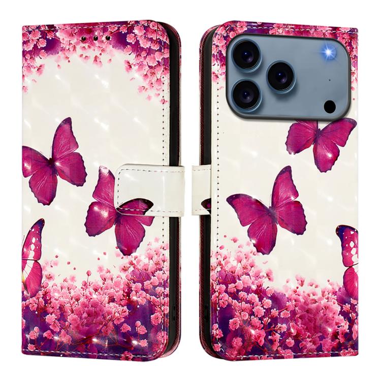 3D Painting Horizontal Flip Leather Phone Case, For iPhone 17 Pro Max�������������...