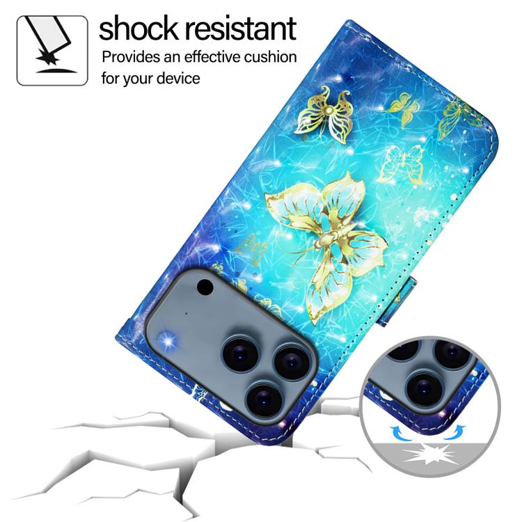 3D Painting Horizontal Flip Leather Phone Case, For iPhone 17 Pro Max�������������...