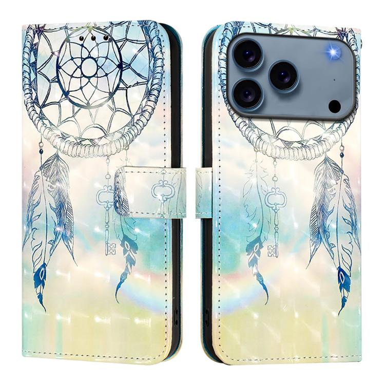 3D Painting Horizontal Flip Leather Phone Case, For iPhone 17 Pro Max�������������...