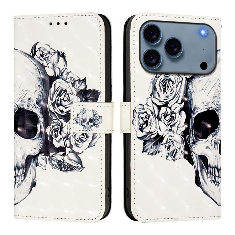 3D Painting Horizontal Flip Leather Phone Case, For iPhone 17 Pro Max�������������...