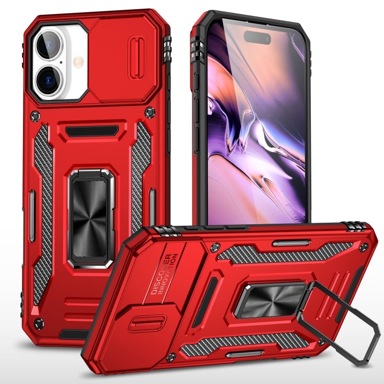 Armor PC + TPU Camera Shield Phone Case, For iPhone 16 Pro, For iPhone 16 Plus����...