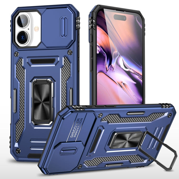 Armor PC + TPU Camera Shield Phone Case, For iPhone 16 Pro, For iPhone 16 Plus����...
