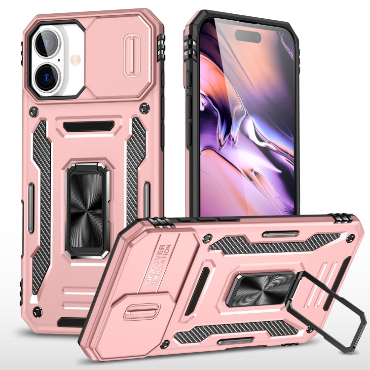 Armor PC + TPU Camera Shield Phone Case, For iPhone 16 Pro, For iPhone 16 Plus����...