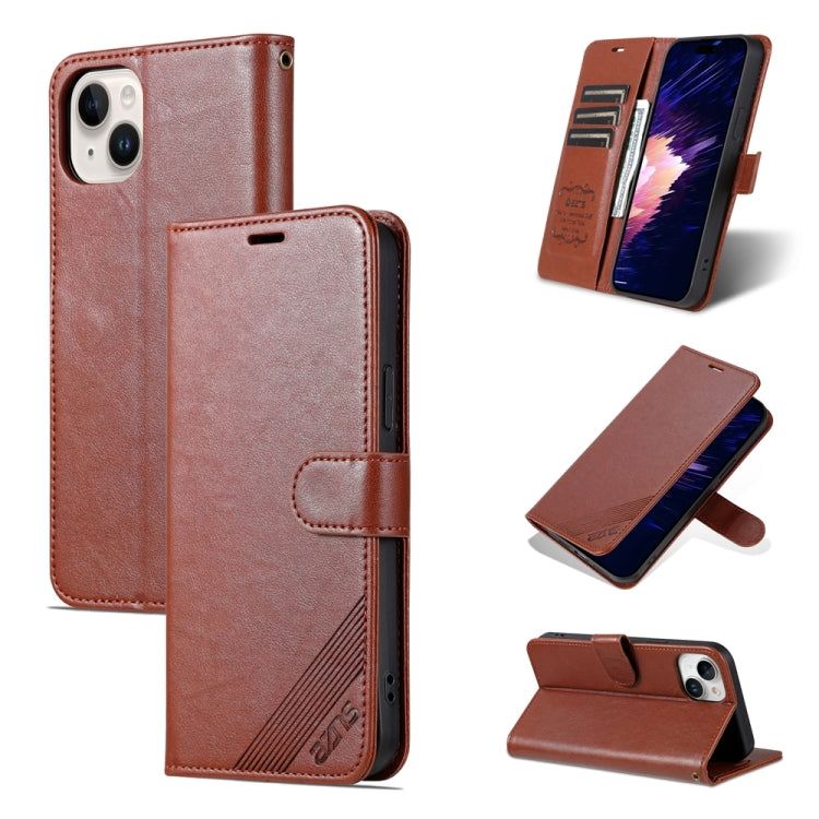 AZNS Sheepskin Texture Flip Leather Phone Case, For iPhone 17 Pro Max, For iPhone 17 Pro, For iPhone 17, For iPhone Air, For iPhone 16e, For iPhone 16 Pro Max, For iPhone 16 Pro, For iPhone 15 Pro Max, For iPhone 15 Pro, For iPhone 15 Plus, For iPhone 15