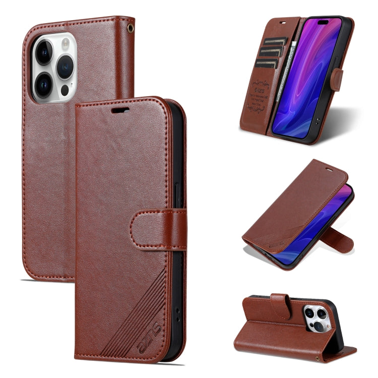 AZNS Sheepskin Texture Flip Leather Phone Case, For iPhone 17 Pro Max, For iPhone 17 Pro, For iPhone 17, For iPhone Air, For iPhone 16e, For iPhone 16 Pro Max, For iPhone 16 Pro, For iPhone 15 Pro Max, For iPhone 15 Pro, For iPhone 15 Plus, For iPhone 15