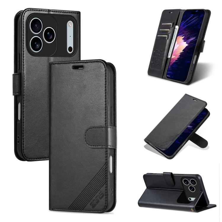 AZNS Sheepskin Texture Flip Leather Phone Case, For iPhone 17 Pro Max, For iPhone 17 Pro, For iPhone 17, For iPhone Air, For iPhone 16e, For iPhone 16 Pro Max, For iPhone 16 Pro, For iPhone 15 Pro Max, For iPhone 15 Pro, For iPhone 15 Plus, For iPhone 15