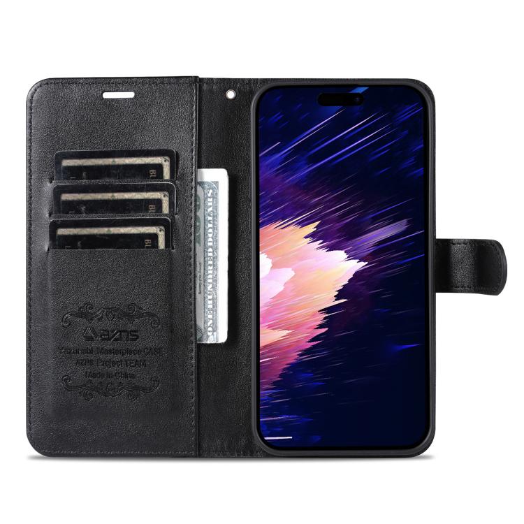 AZNS Sheepskin Texture Flip Leather Phone Case, For iPhone 17 Pro Max, For iPhone 17 Pro, For iPhone 17, For iPhone Air, For iPhone 16e, For iPhone 16 Pro Max, For iPhone 16 Pro, For iPhone 15 Pro Max, For iPhone 15 Pro, For iPhone 15 Plus, For iPhone 15