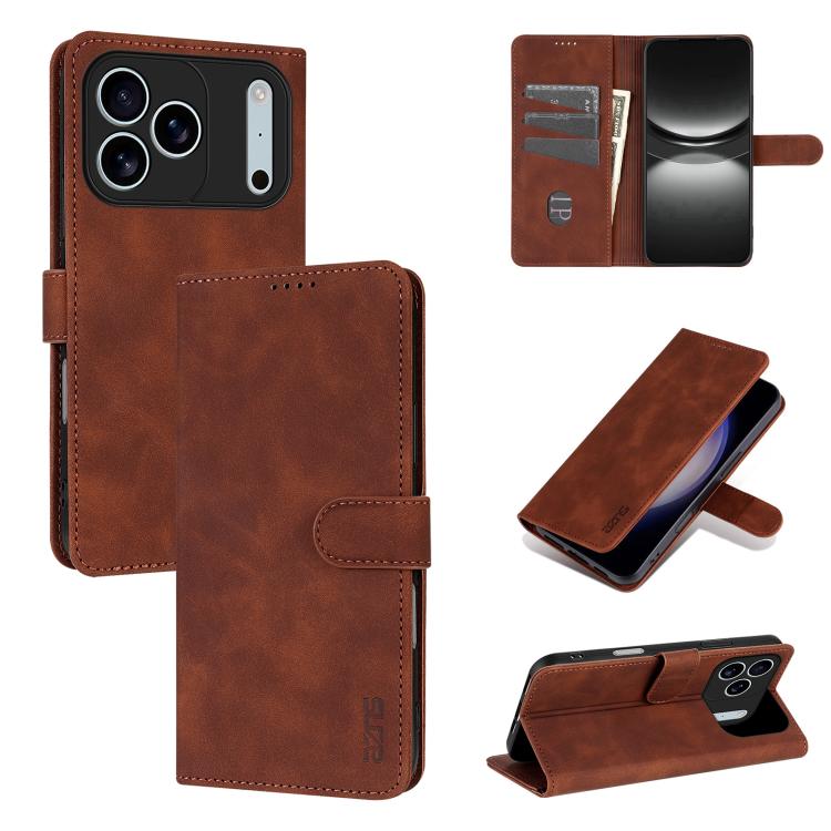 AZNS Skin Feel Calf Texture Flip Leather Phone Case, For iPhone 17 Pro Max��������...