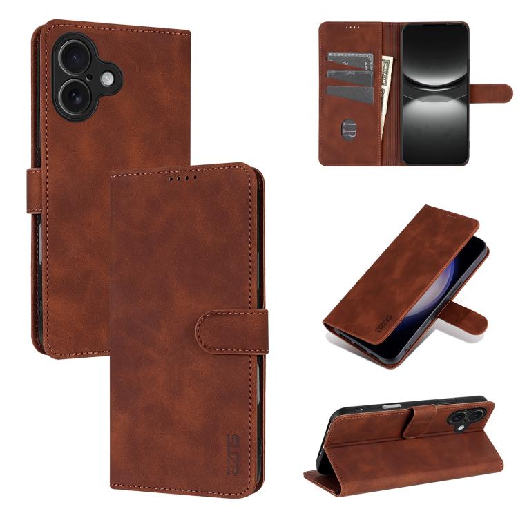 AZNS Skin Feel Calf Texture Flip Leather Phone Case, For iPhone 17 Pro Max��������...