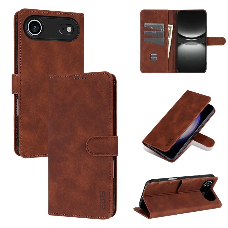 AZNS Skin Feel Calf Texture Flip Leather Phone Case, For iPhone 17 Pro Max��������...
