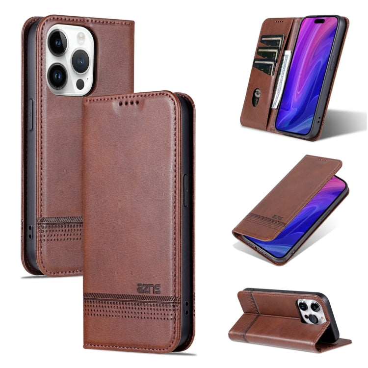 AZNS Magnetic Calf Texture Flip Leather Phone Case, For iPhone 16�����������������...