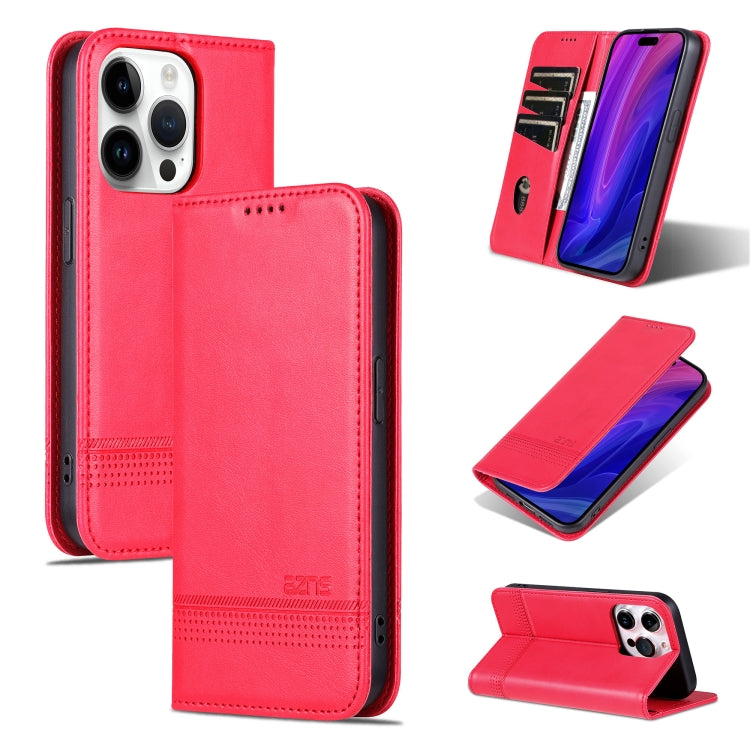 AZNS Magnetic Calf Texture Flip Leather Phone Case, For iPhone 17 Pro Max���������...