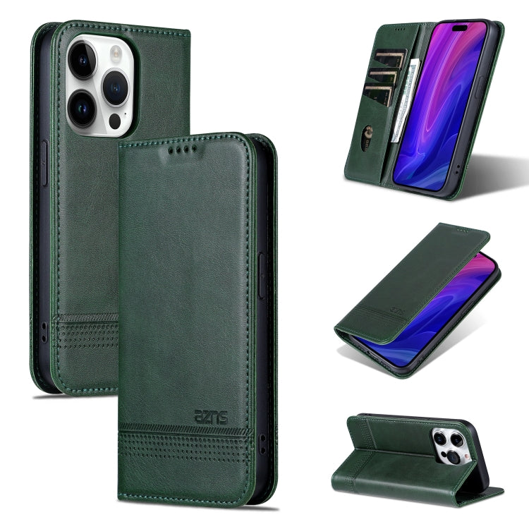 AZNS Magnetic Calf Texture Flip Leather Phone Case, For iPhone 17 Pro Max���������...
