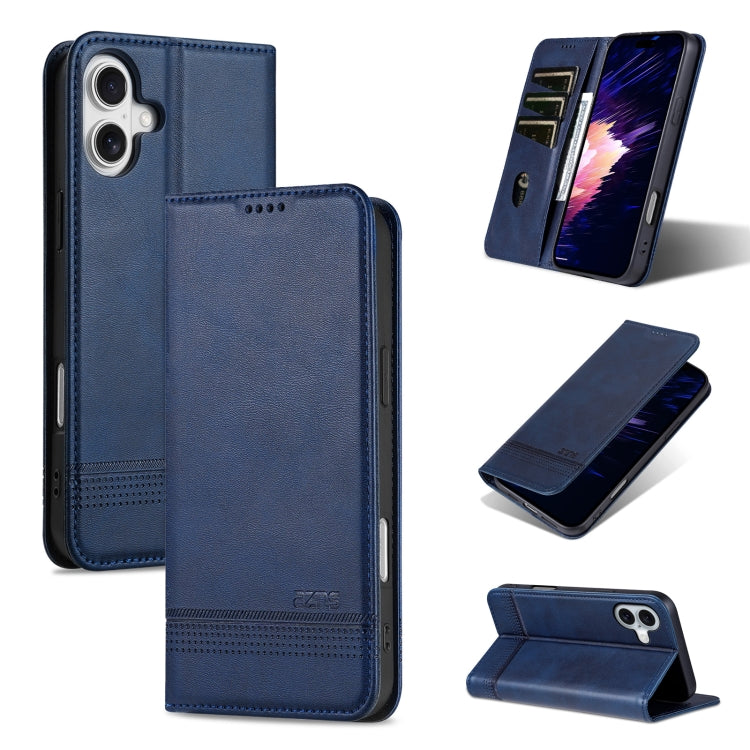 AZNS Magnetic Calf Texture Flip Leather Phone Case, For iPhone 17 Pro Max���������...