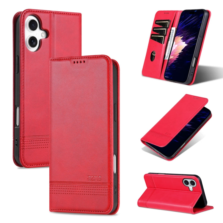 AZNS Magnetic Calf Texture Flip Leather Phone Case, For iPhone 16�����������������...