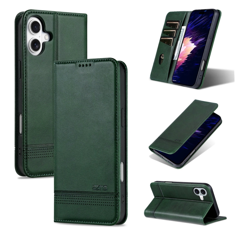 AZNS Magnetic Calf Texture Flip Leather Phone Case, For iPhone 16�����������������...