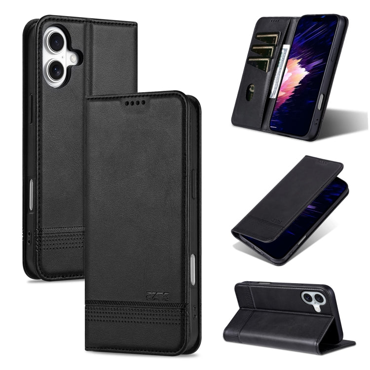 AZNS Magnetic Calf Texture Flip Leather Phone Case, For iPhone 16�����������������...