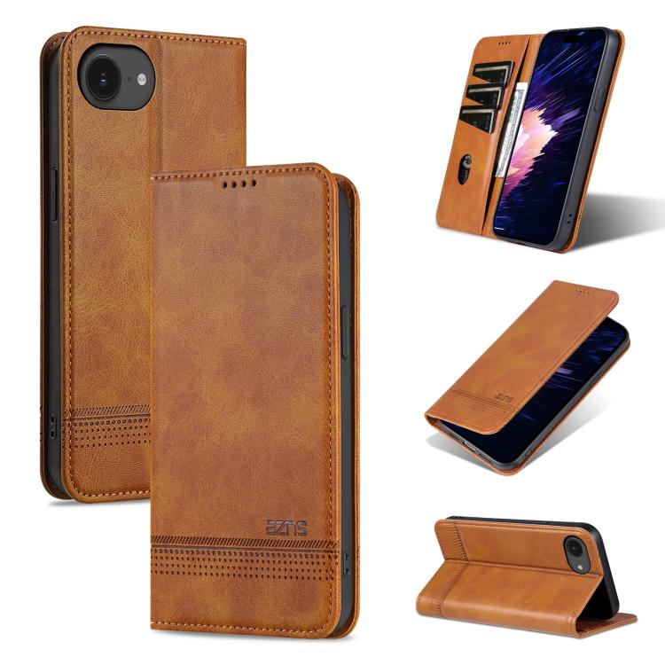AZNS Magnetic Calf Texture Flip Leather Phone Case, For iPhone 17 Pro Max���������...