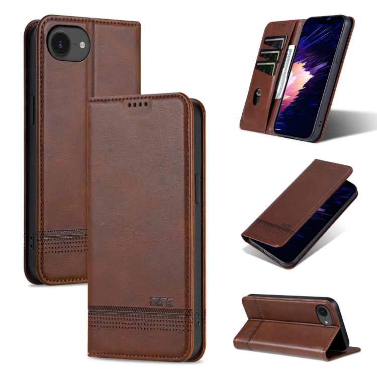AZNS Magnetic Calf Texture Flip Leather Phone Case, For iPhone 17 Pro Max���������...
