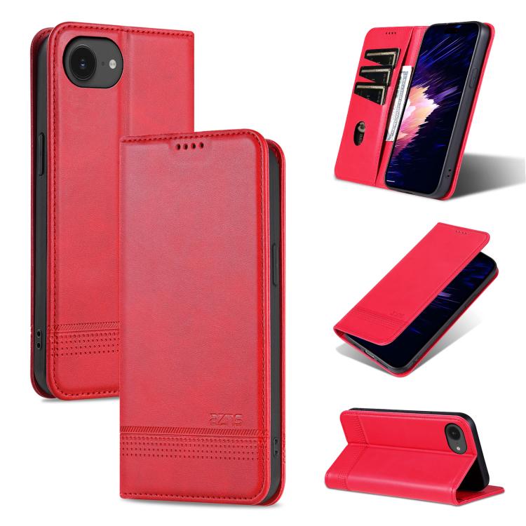 AZNS Magnetic Calf Texture Flip Leather Phone Case, For iPhone 17 Pro Max���������...