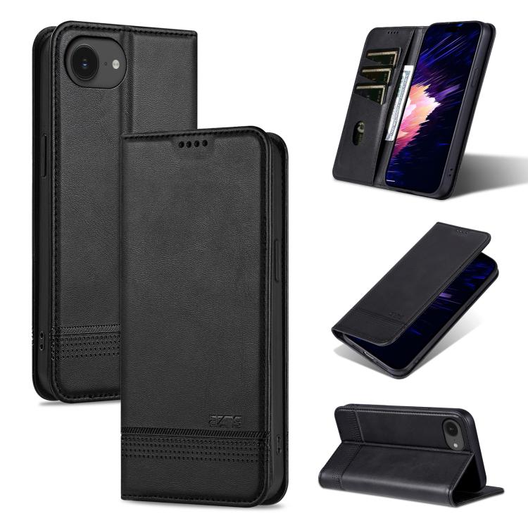 AZNS Magnetic Calf Texture Flip Leather Phone Case, For iPhone 17 Pro Max���������...