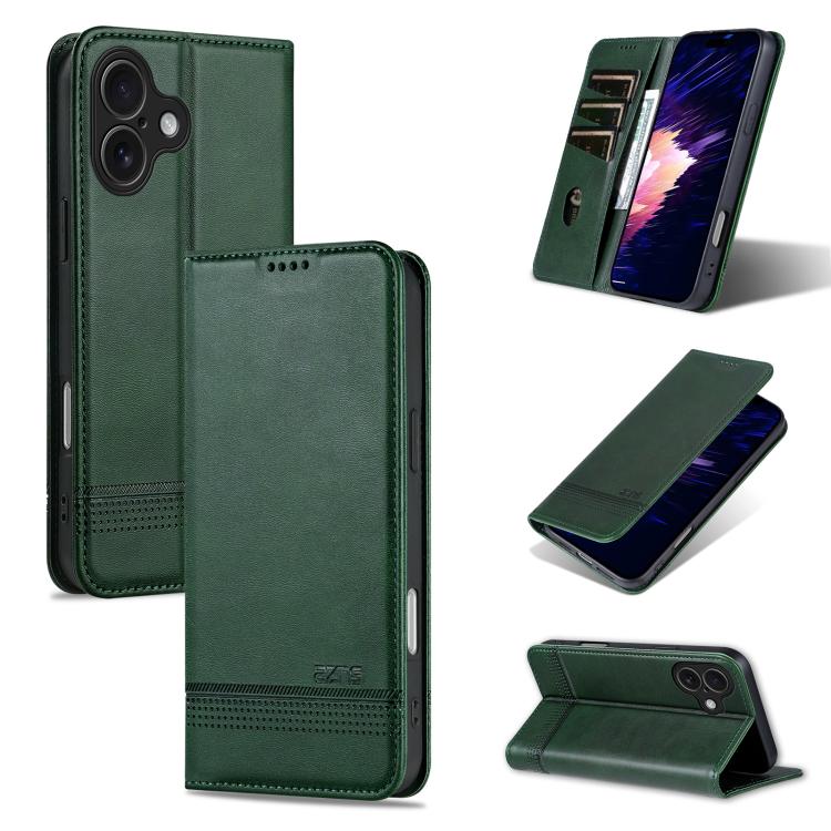 AZNS Magnetic Calf Texture Flip Leather Phone Case, For iPhone 17 Pro Max���������...