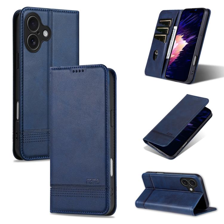 AZNS Magnetic Calf Texture Flip Leather Phone Case, For iPhone 17 Pro Max���������...